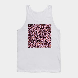 Leopard Pattern in Macaroon on Dusty Rose Tank Top